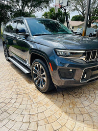 AutoTech Trends Running boards and steps for Jeep Grand Cherokee L 2021-2024 - The best-selling, Sleek and Retractable steps on the market for Luxury SUV’s & XUVs that are durable, reliable, electric, retractable, and lit with LEDs. Introducing the E-LUME Series 1 – the first bolt-on retractable Automatic Running Boards designed specifically for Jeep Grand Cherokee L 2021-2024. Experience the convenience and style with AutoTech Trends today!